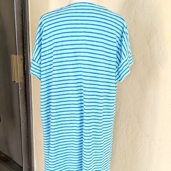 Cut Loose Women's L Cotton/Linen Short Sleeve T-Shirt Dress - Picture 6 of 14